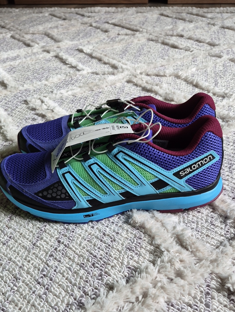 Salomon X Scream 3D City Trail Running Shoes Blue Green NWT Size 10.5